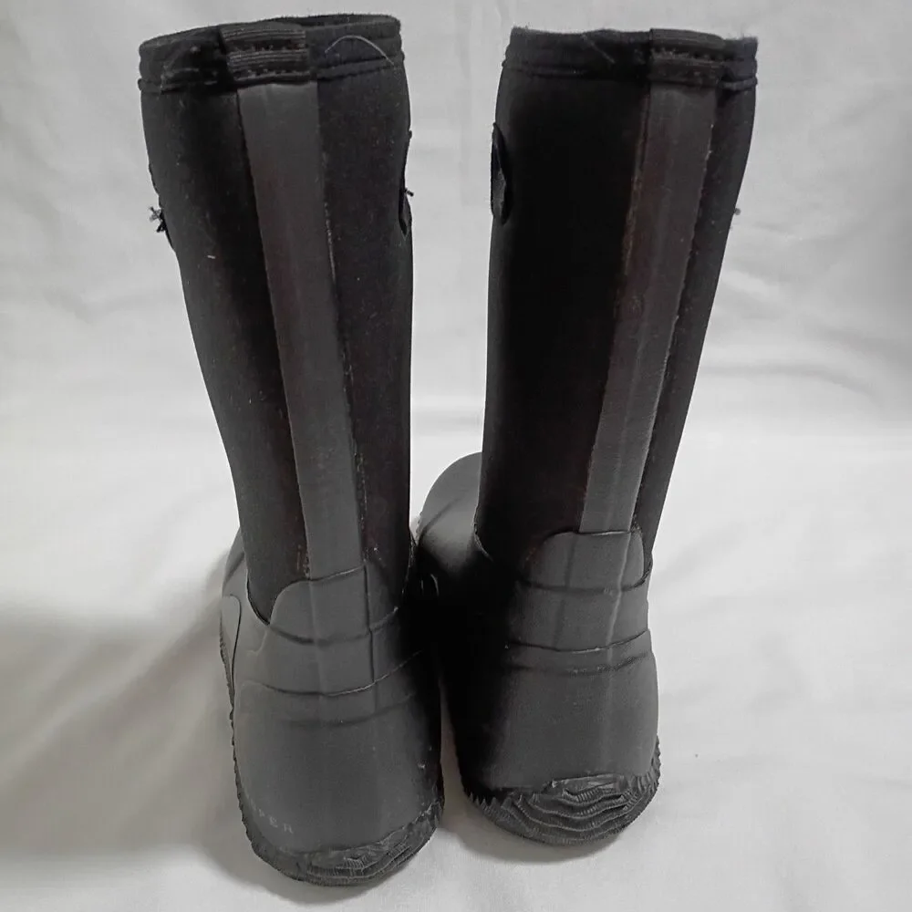 Roper Barnyard Black Boots Mens 8 Waterproof Rubber Foot Neoprene Shaft